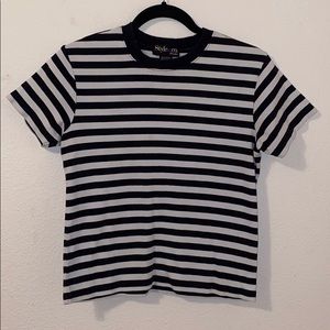 Fitted Striped Crop Top
